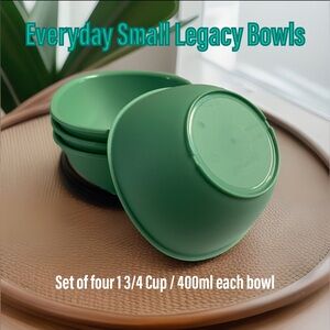 Tupperware Legacy Reheatable Small Bowl Set-Basil